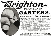 Pioneer Suspender Brighton Sock Garters Ad