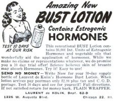 Laurent de Kolin’s Hormone Bust Lotion Ad
