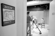1971 photo of a cable TV studio in Reston, Virginia.