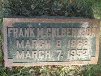 Frank M. Culbertson's grave.