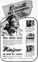 Minipoo Dry Shampoo Ad, RN Magazine, April 1948, page 16